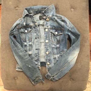 American Eagle Distressed Denim Jacket